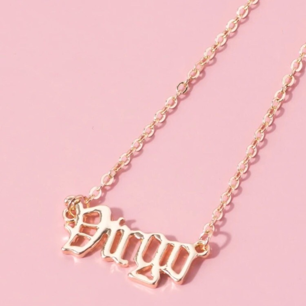 ♍️ Virgo Cursive Zodiac Necklace ♍️